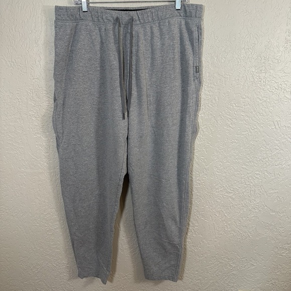Eddie Bauer Sleepwear Lounge Pants Mens XL Gray Elastic Waist Pockets Drawstring - Picture 1 of 14